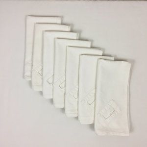 Two's Company Cloth Napkins Name Card Pocket Set of 7